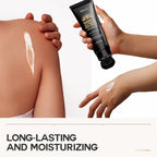 self-tanning lotion can be used on all parts of the face and body to hydrate and moisturize. faster and deeper tanning effects
