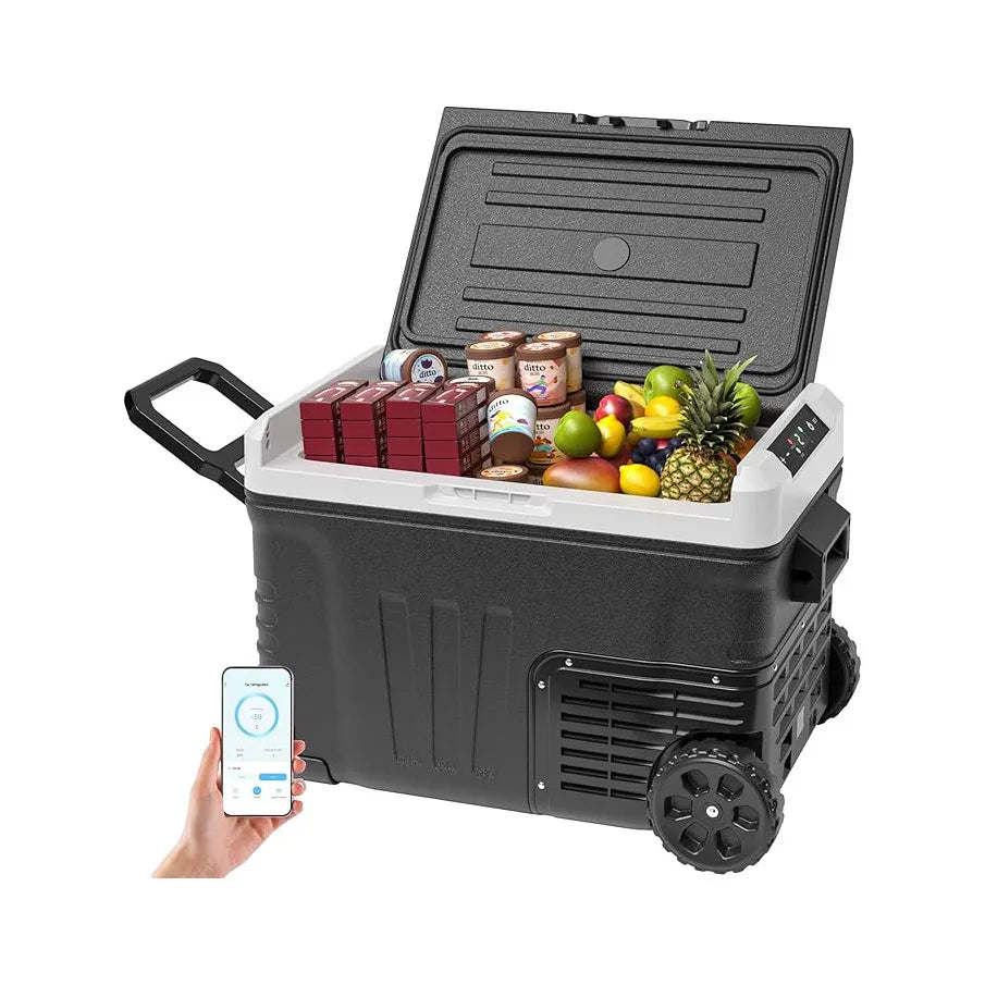 35L compressor cooling box, Car Refrigerator with App, Portable freezer wardrobe for 12V/24V & 220-240V, Cooling Range-20 °C to 20 °C, K Main image