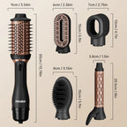 Professional 5-in-1 Hot Air Brush Set, Ionic Technology, 1200W Hair Dryer Styler Tool, 4 Heat Settings, 360° Swivel Cord