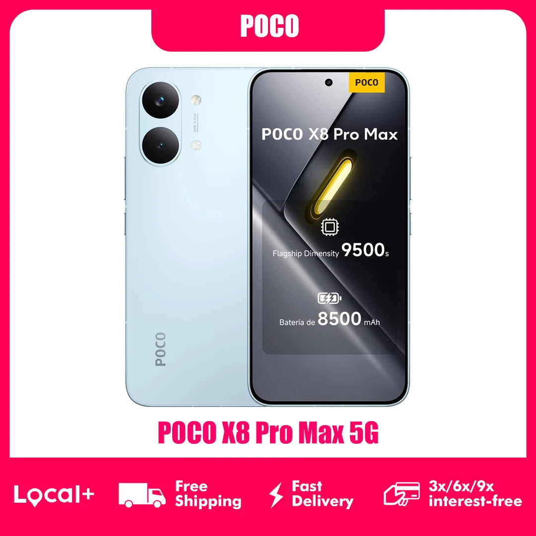 POCO X8 Pro MAX 5G 8GB 12GB 256GB 512GB NFC Smartphone 6.83" Dimensity 9500s, 8500mAh battery Main image