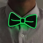 Luminous Bow Tie Neon Light Trendy Costume Accessories Glowing Acrylic LED Tie For Halloween Cosplay Costume Music Dancing
