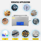 VEVOR Ultrasonic Cleaner Ultrasound Cleaner Portable Ultrasound cleaning Machine Multifunction 1.3L-30L Diswasher Home Appliance