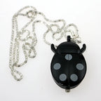 Free Drop Shipping Elegant Hot Popular Fashion Colorful Ladybug Fob Clock Necklace Pocket Pendant Dress Quartz Watch GL02