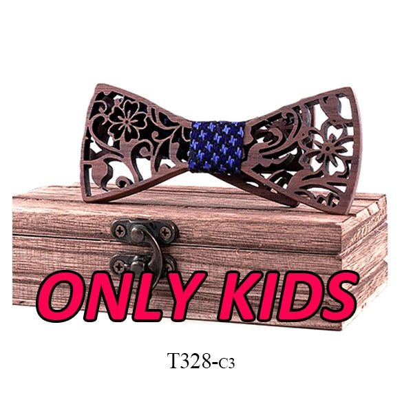Adult and kids Wooden bow tie Set ties for kids necktie bowtie gravata casamento school bow ties Gift for students boy bow ties