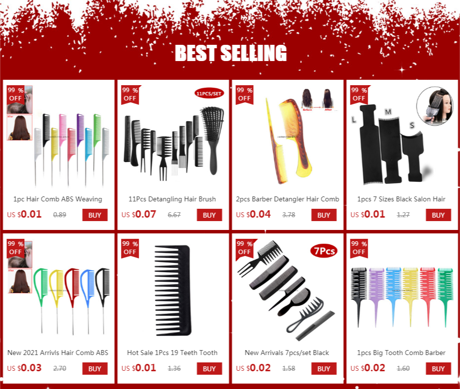 12/18PCS Professional Hair Brush Comb for Salon Barber Hairdressing Styling Tools - New Hairbrush Hair Care with Free Gift