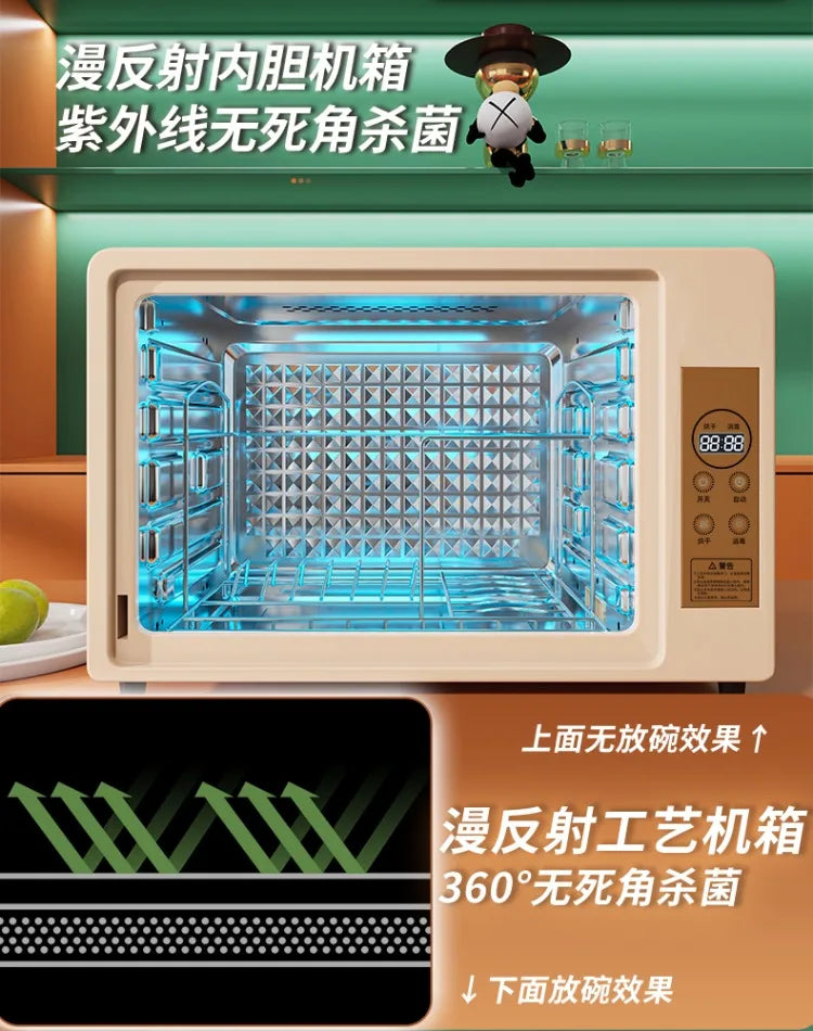 220V UV Disinfection Cabinet Portable Sterilizer for Baby Bottles Tableware Household Kitchen