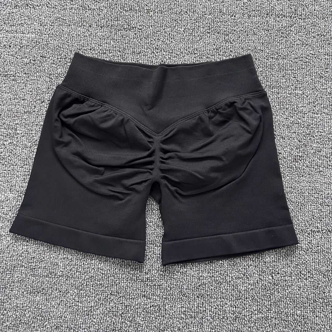 D LOGO Impact Seamless Fitness Peach Hip Sports Yoga Tight Pants Shorts
