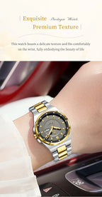 POEDAGAR Fashion Ladies Watch Top Elegant Week Date Woman Clock Quartz Stainless Steel Luminous Waterproof Women's Watches Reloj