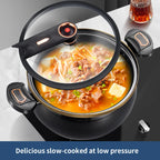 1 Piece of Fat Daddy Micro Pressure Cooker, 7L Large Capacity, 26cm, Suitable for Home Use, Multi-Functional Non-Stick Pot for Stewing and Cooking Soup, Compatible with Induction Cookers and Gas Stoves