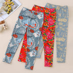 3/4-piece Autumn/Winter Children's Multi-color Combination Fashionable Slim Fit Leggings For Girls Sports And Casual Warm Pants
