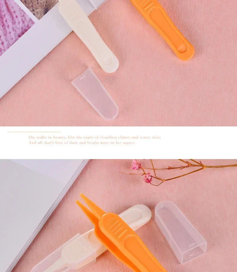 Baby Nose Cleaner Tool Toddler Nasal Cavity Care Supplies Kids Safety Tweezers Cleaning Forceps Baby Essentials Plastic Tweezers