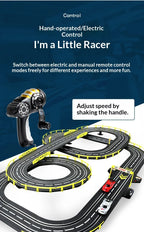 Electric Remote Control Slot Car Track Large 2-Player Competitive Dual Mode Remote Adjustable Splicing Kids Adults Gift Toy Set