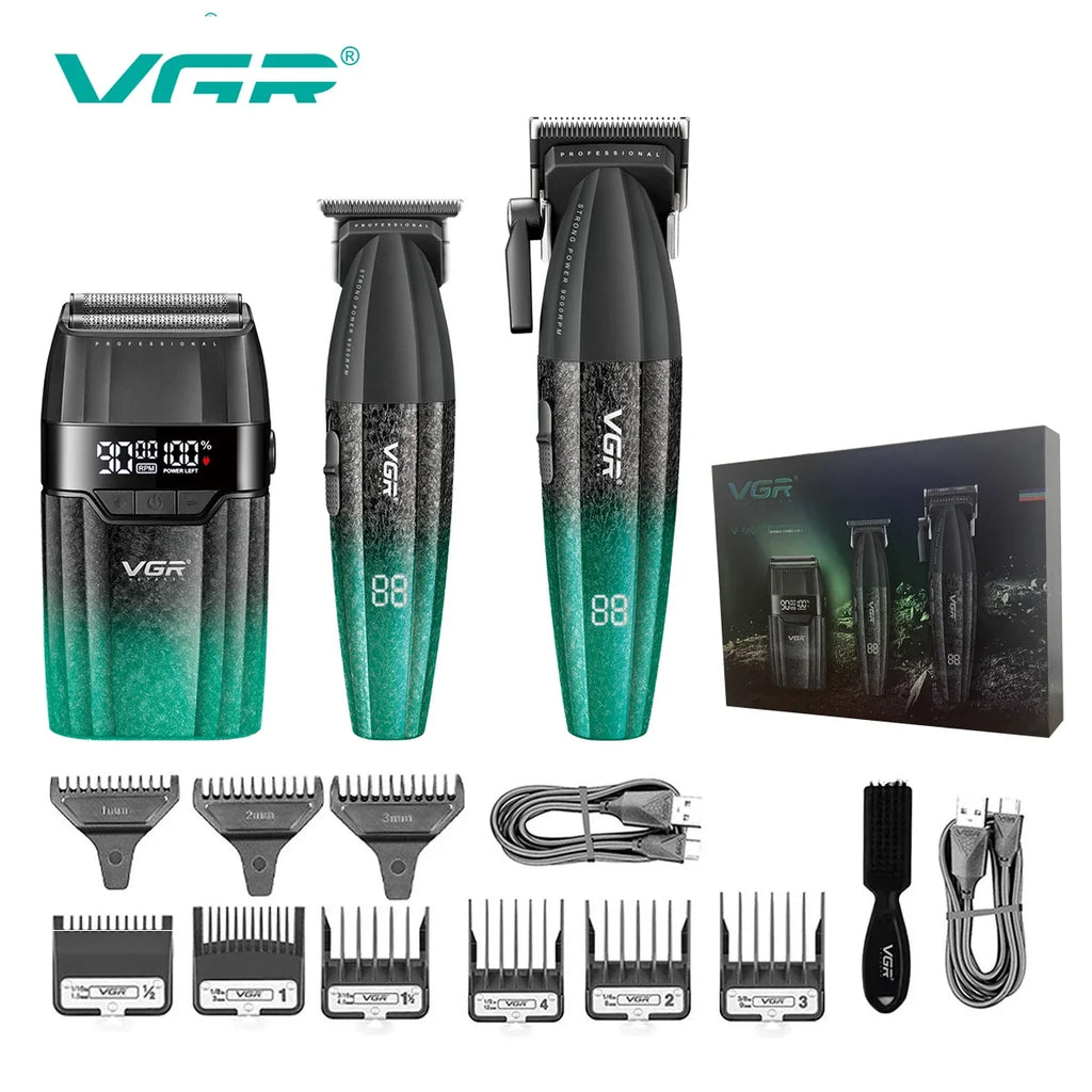 VGR Hair Clipper Professional Hair Cut Machine Face Shaver Barber Clippers Beard Trimmer Metal Trimmer for Men V-003 V-906 V-308