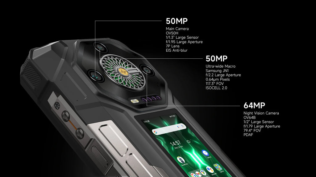 Ulefone Armor 33 Pro 5G Rugged Phone 25500 mAh 512GB ROM 120Hz 6.59”3.4" Rear Screen NFC Android Smartphone