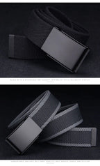1/2pcs Canvas Nylon Belt Men Black Automatic Buckle Unisex Women Large Big Size Jeans Belts Plus LONG Extra Size 160 150 140cm
