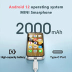 UNIWA Q333 4G 3.58 Inch Mini HD Smartphone 3GB RAM 64GB ROM 2000mAh Mobile Phones BT 5.0 Google Play Store Face ID Small Phone
