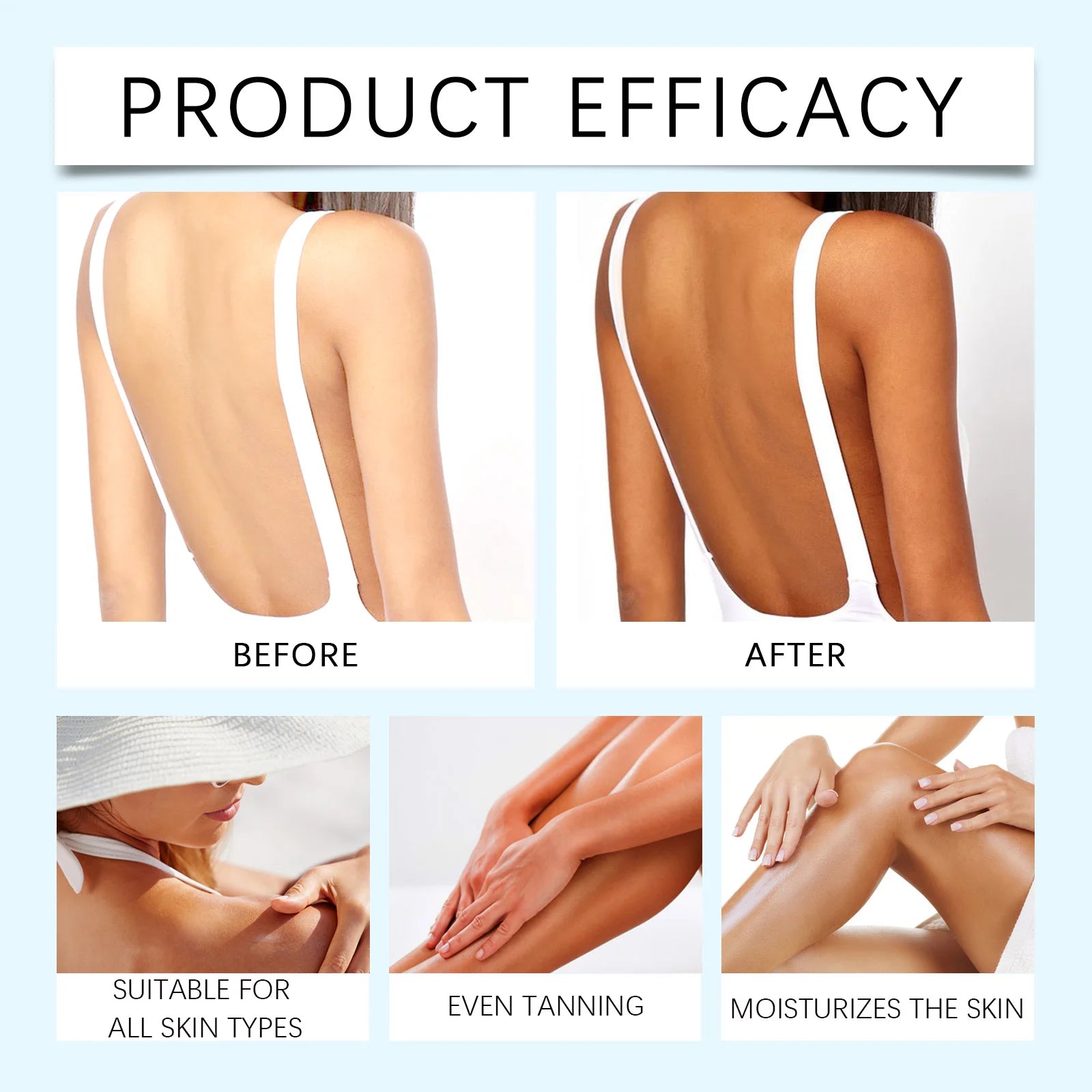 Coconut Tanning Intensive Moisturizing Body Cream Gentle Formula Sun-Free Natural Tan Enhances Color Development Non-Greasy