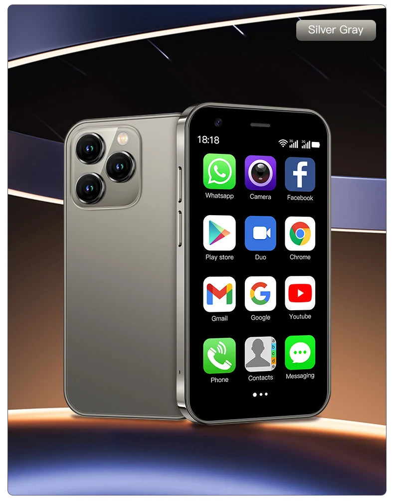 SERVO 15SE Mini Smartphone 3G WCDMA WiFi Hotspot Android OS Play Store WhatsAPP 2GB+16GB 2 SIM Card 3.0" Super Small Smart Phone