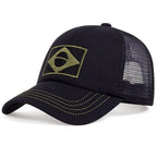 Men's Embroidered Baseball Cap Print Brazilian Flag/Casual Sports Tactical Hat Camouflage Hat Hiking Hat Fishing Hat