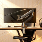 Universal Single Screen Support Arm, 13-35 Inch Compatible, Flexible Height Adjustment, Practical Accessory for Office Desktops