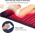 Red Light Therapy Mat with Neck Support Far Infrared for Neck Back Shoulder Knee Pain Relief Muscle Relax Home Use Spa Massager