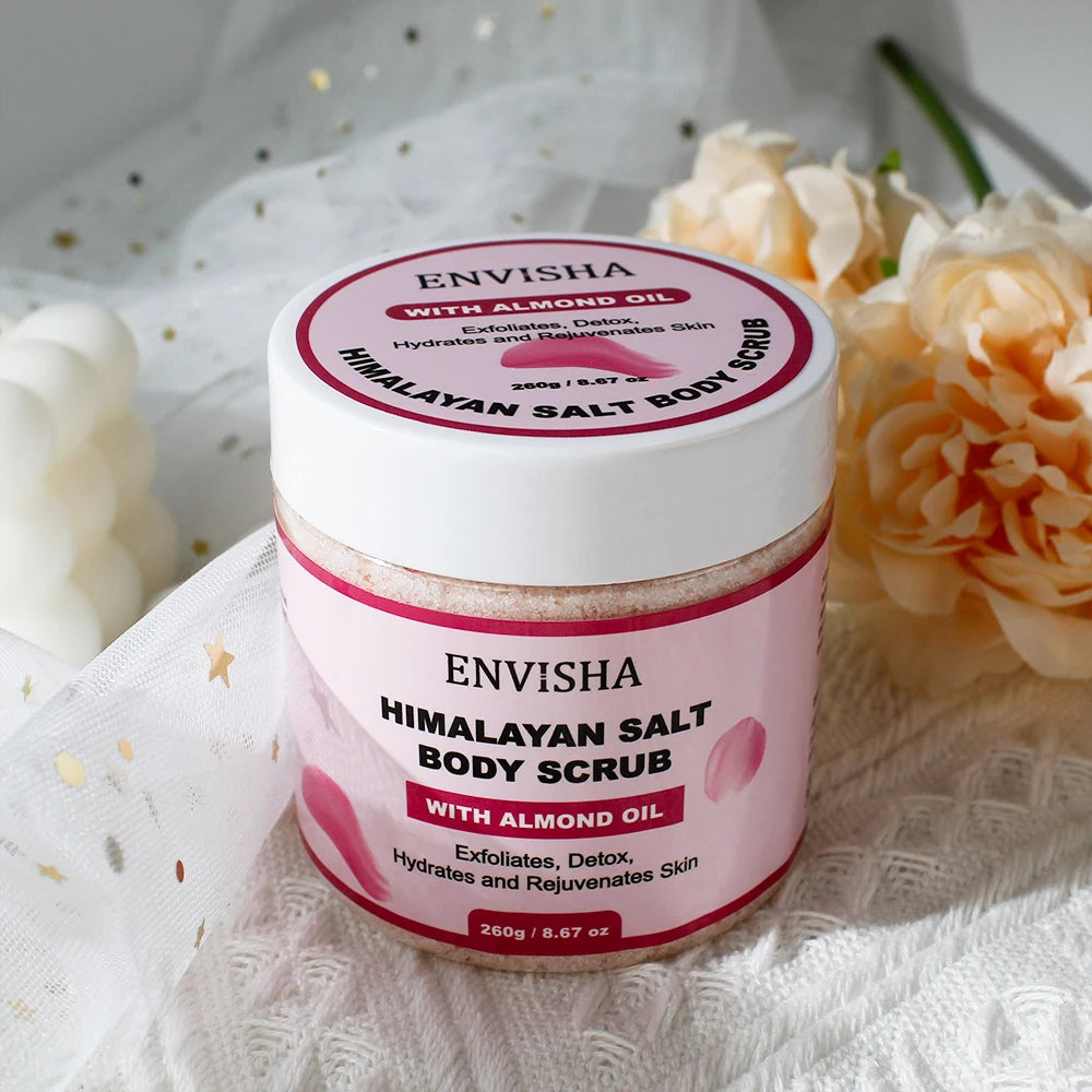 ENVISHA Beauty Health Rose Body Massage Bath Salt Scrub Exfoliating Moisturizing Nourish Soften Whitening Skin Care Shrink Pores