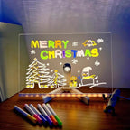 Attached With 7 Colorful Pens Light Up Acrylic Message Board Rewritable DIY Children's Glowing Drawing Board Message Lamp 2026