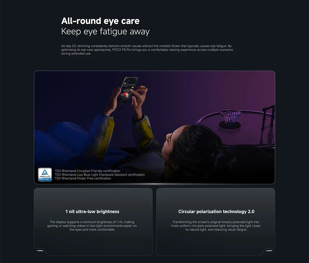 Global Version POCO F8 Pro 5G 6.59" Snapdragon® 8 Elite Mobile Platform 6210mAh 100W HyperCharge 50MP camera NFC IP68 XIaomi