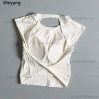 Sexy Backless Sports Vest for Women Fixed Chest Pad Tight Quick-Drying Slim Yoga Top Breathable Fitness Shirt