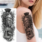 1 Sheet Waterproof Knight Warrior Gladiator Temporary Tattoos For Men Women Realistic Fake Tattoo Sticker  Forearm Tatoos Decals