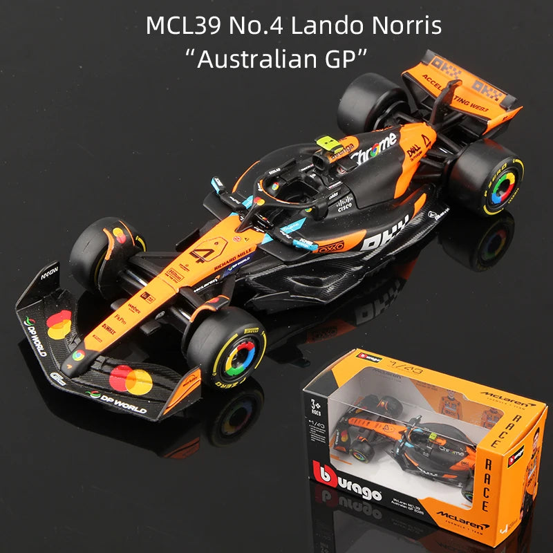 Bburago 1:43 2025 F1 Alloy Car Model Formula Racing Die Cast Toy SF25 RB21 W16 MCL39 Red Bull Mercedes Ferrari McLaren