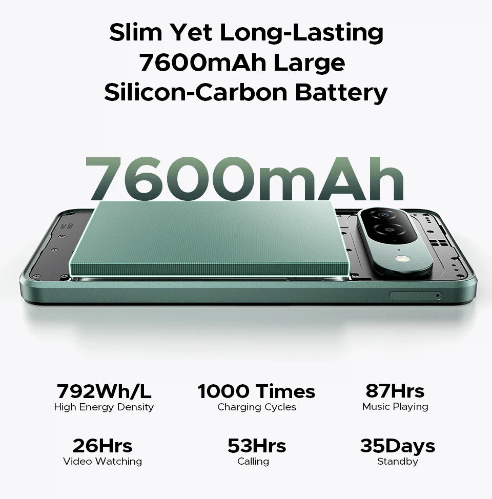 World Premiere DOOGEE B10 Smartphone 7600mAh Battery 6GB 256GB 6.6'' Display 64MP AI Camera Gemini AI Android 16 Mobile Phone
