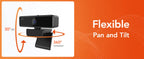 Nuroum 2K QHD Webcam 1440P 30FPS&1080P 60FPS Dual Mode, AI Noise Cancelling Mic,Streaming Camera, USB Plug & Play for PC/Mac