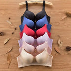 8CM Thick Padded Push Up Bra for Small Chest Seamless Wireless Comfort T-Shirt Bra Natural Lingerie with Adjustable Straps