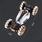 4WD RC Drift Car With Music Led Lights 2.4G Gesture Radio Remote Control Spray Stunt Car 360° Rotating Climbing Car Toys Gift