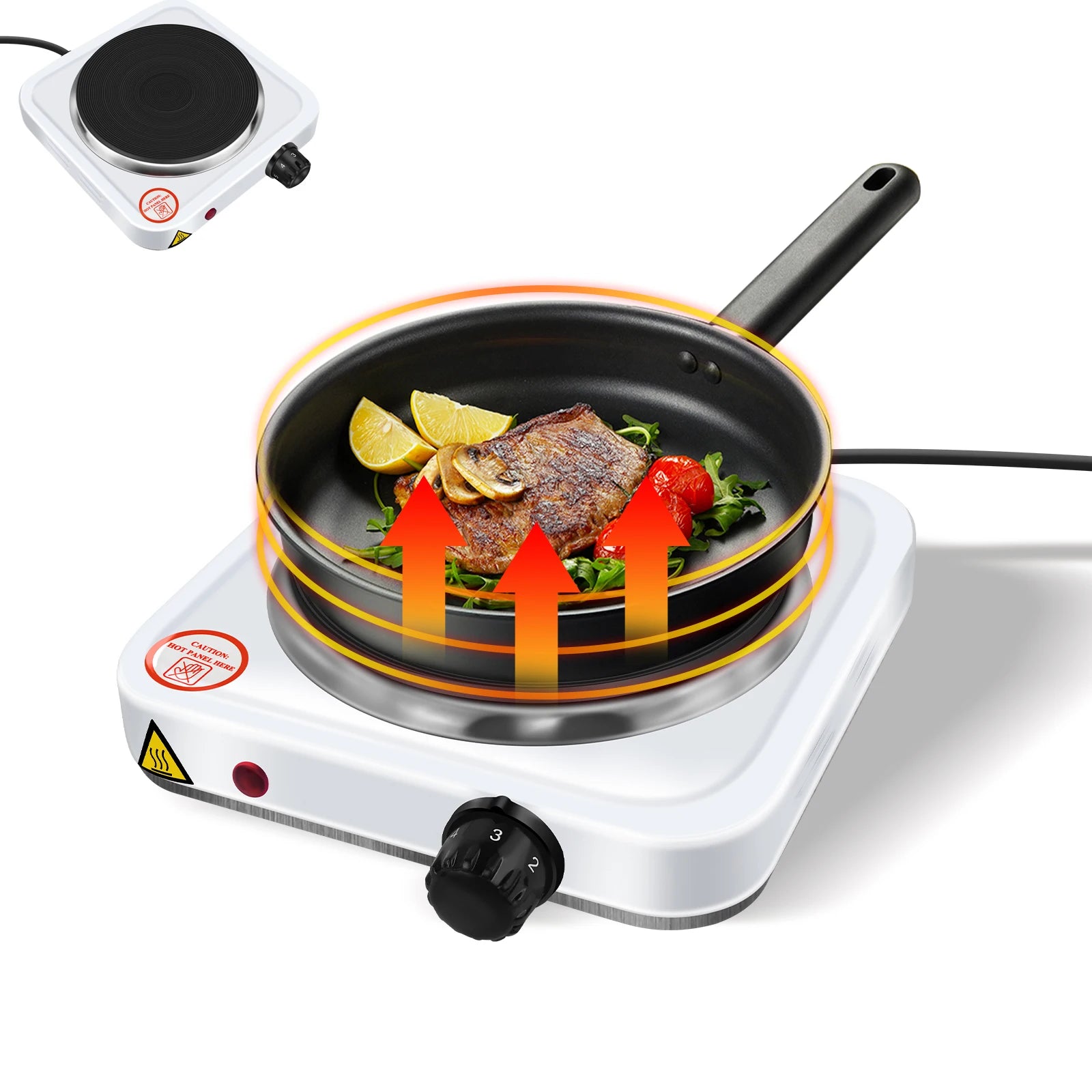 5-Speed 1000W Electric Stove Hot Plate Iron Burner Home Kitchen Cooker Coffee Heater Household Cooking Appliances Main image