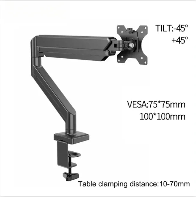 Single Monitor Mount Stand Up to 32 Inch 19.8lbs Universal VESA Desk Bracket Height Adjustable Computer Screen Holder