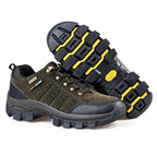 Hiking Shoes Non Slip Mountain Sneakers Winter Lace Up Retro Leather Shoe Sport Outdoor Trail Off-Road Trek Men Women Footwear