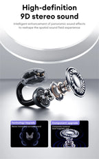 Lenovo LE302 Wireless Bluetooth 6.0 Headset Long Battery Life Sports Ear Clip Earphones HIFI Stereo Noise Cancelling Headphones
