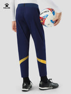 Kelme Kids' Fleece-lined Sports Pants Football Training Pants Casual Fitness Running Pants Warm Windproof Stretch Long Pants