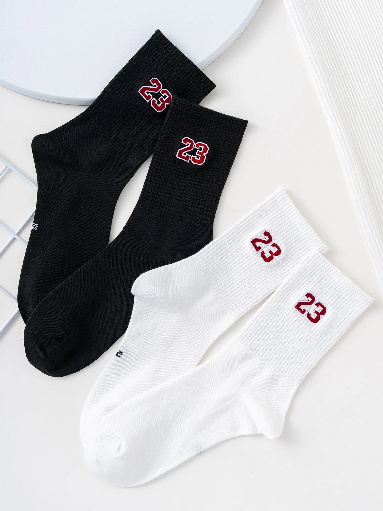Men's Crew Socks, Classic, Number 23 Design, Comfortable, Breathable, Moisture-Wicking Main image