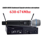 SLXD Microfone 500/600/800MHZ Wireless Microphone System 4pin Headset KSM8/Beta58 Professional Audio Equipment For Stage Karaoke