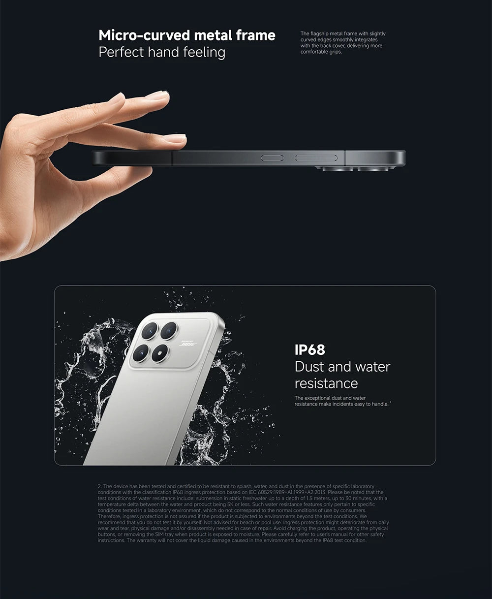 Global Version POCO F8 Pro 5G 6.59" Snapdragon® 8 Elite Mobile Platform 6210mAh 100W HyperCharge 50MP camera NFC IP68 XIaomi