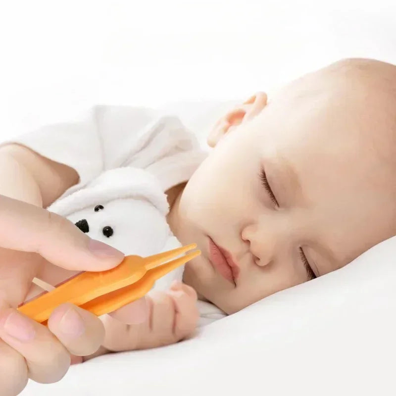 Baby Nose Cleaner Tool Toddler Nasal Cavity Care Supplies Kids Safety Tweezers Cleaning Forceps Baby Essentials Plastic Tweezers