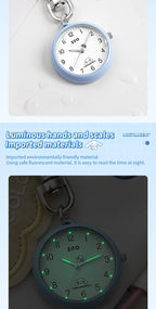 ZGO Sanrio Cinnamoroll Lady Pocket Watch, Simple Design Sense Pendant Watch, Waterproof, Quartz Watch, Gift 733