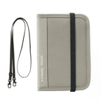 RFID Travel Wallet Passport Holder Credit Card Organizer Zipper Pouch Document Organizer Anti Theft Travel Accessories