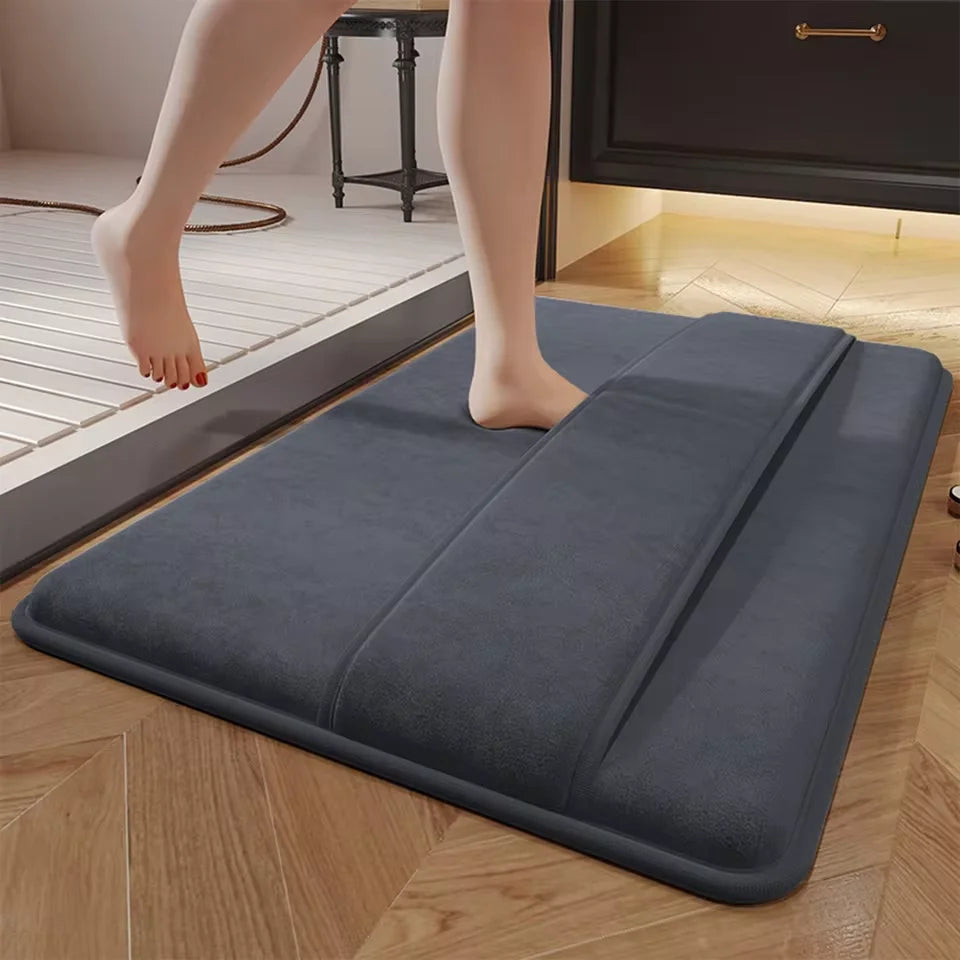 Super absorbent floor mat, super absorbent bath mat, super anti slip coral velvet bathroom floor mat, door mat