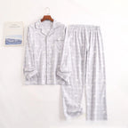 Men's Home Suits Long-sleeved Trousers Suits for Autumn and Winter Pijamas for Men Flannel Plaid Design Pajamas for Men