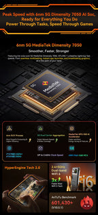 Blackview XPLORE 1 Outdoor Mobile Phone, 5G Waterproof Rugged Smartphone Android 15, 6.78'' 2.4K Display, 16GB+512GB, 20000mAh
