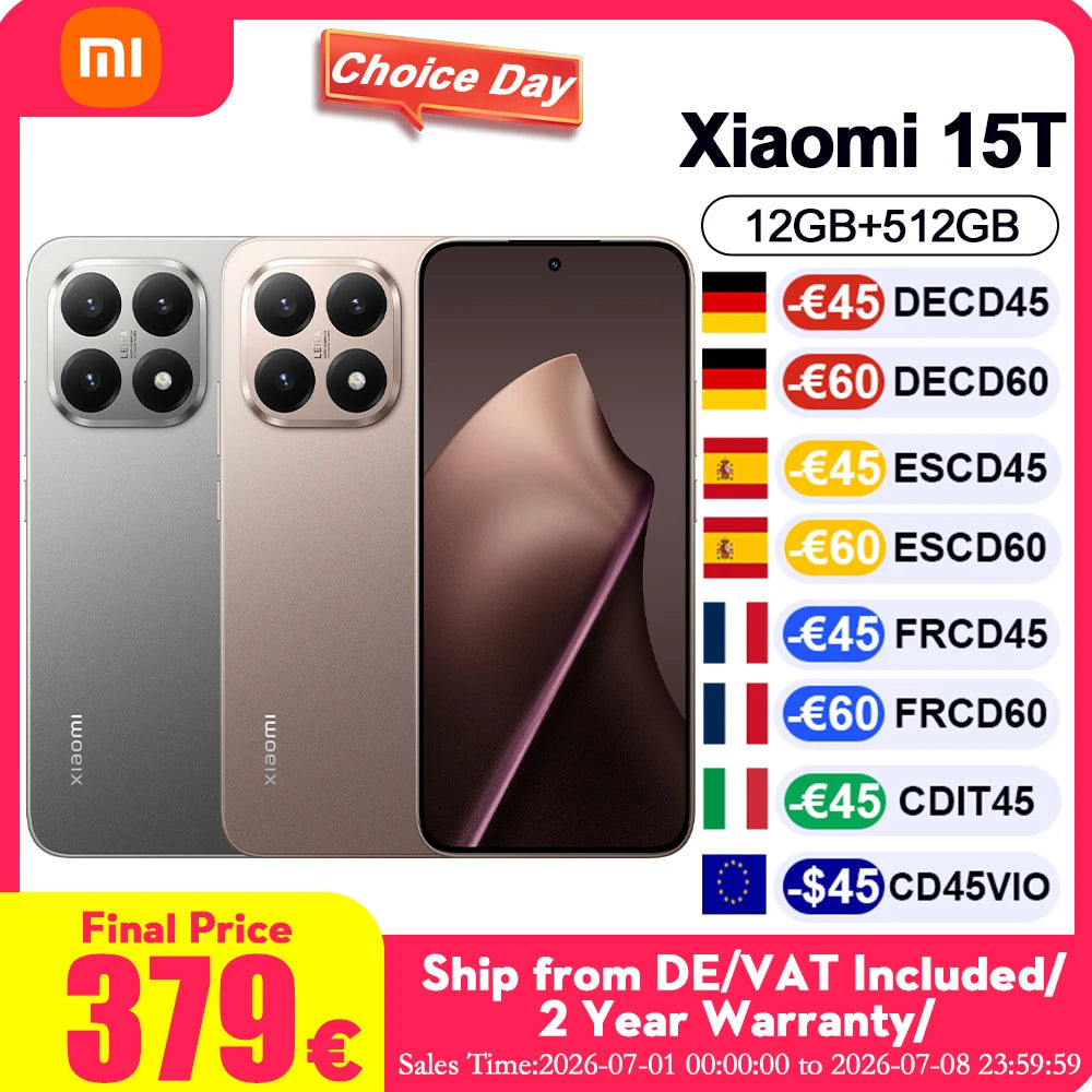 Global Version Xiaomi 15T Ultra-slim Smartphone 12GB 256GB Professional Laica Triple Camera Immersive 6.83 "Display 7.5mm Thin Slim Body